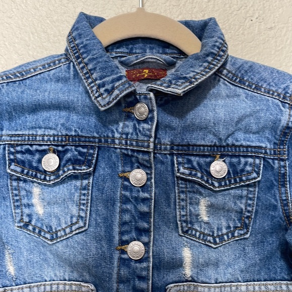 7 For All Mankind Kid’s Jacket. 14 1/2” Pit To Pit. 16” Shoulder To Hem. - Picture 3 of 12